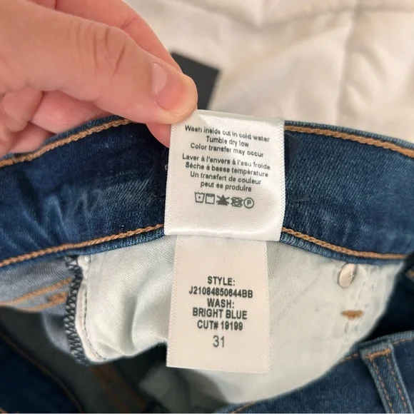 NWT Veronica Beard Beverly Skinny Flare High Rise jean in Bright Blue 31 - Picture 12 of 14